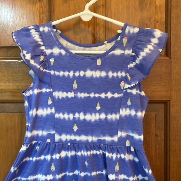Girls Jumping Beans Tie Dye Cotton Summer Dress - Size 5 - Picture 2 of 5